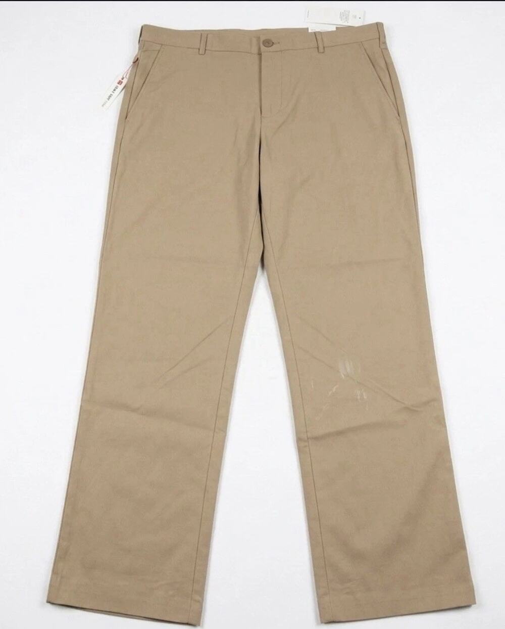 NEW Men's Izod Performance Straight Fit Flat Front Khaki Pants 36x 34